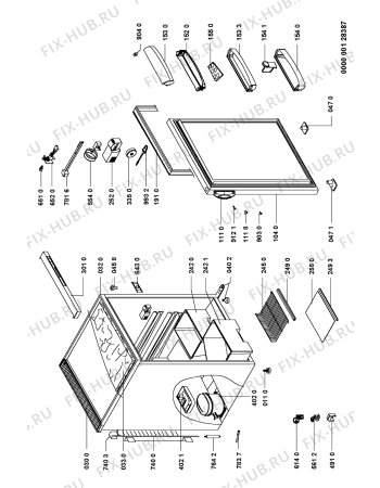 Схема №1 ARC 0610 с изображением Элемент корпуса для холодильника Whirlpool 481245228432