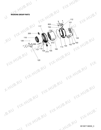 Схема №7 LOS 610 city с изображением Уплотнение для стиральной машины Whirlpool 482000010044