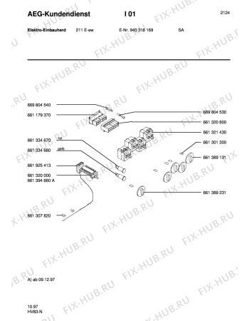 Взрыв-схема плиты (духовки) Aeg Electrolux E59012-5-M - Схема узла Section4