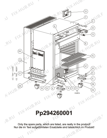 Взрыв-схема холодильника Dometic EA3120BI - Схема узла Housing 001