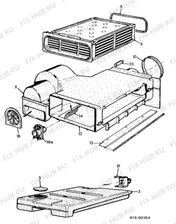 Взрыв-схема стиральной машины Faure LSK307W - Схема узла Dryer equipment