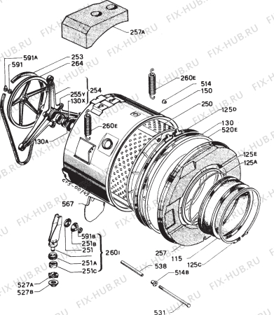 Взрыв-схема стиральной машины Electrolux WD3000T - Схема узла Functional parts 267