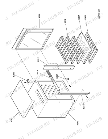 Схема №1 ARC2291 (F091218) с изображением Запчасть для холодильника Indesit C00333860
