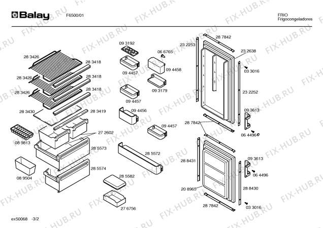 Схема №3 F6500 с изображением Дверь для холодильника Bosch 00208965