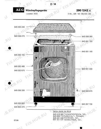 Взрыв-схема посудомоечной машины Aeg LAV2000 - Схема узла Section1