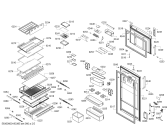 Схема №4 KDD56PW304 Bosch с изображением Дверь для холодильной камеры Bosch 00715437