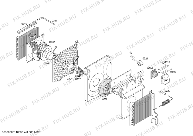 Схема №2 PAM0740 с изображением Мотор вентилятора для климатотехники Siemens 00643070