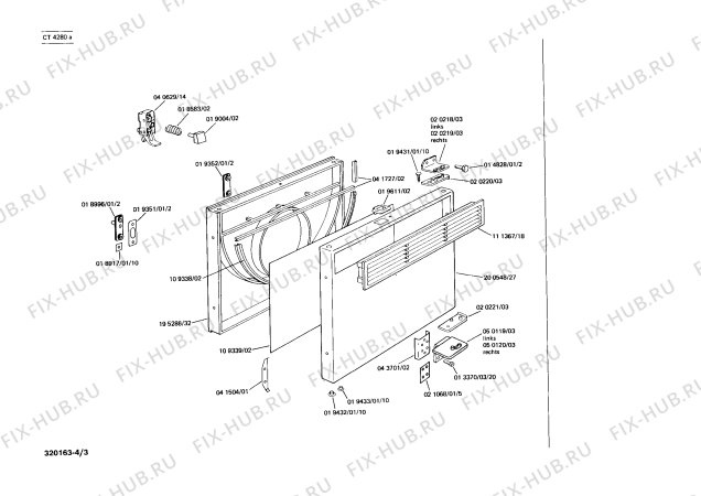 Схема №4 CT4280A CT428 с изображением Переключатель для сушильной машины Bosch 00050089