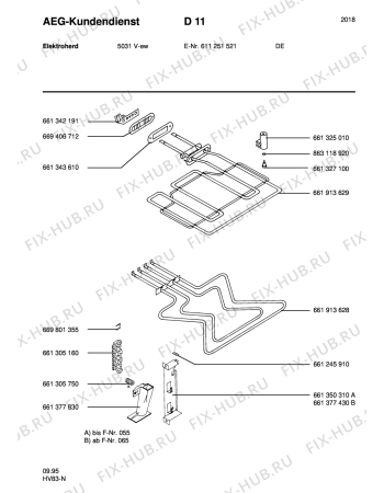 Взрыв-схема плиты (духовки) Aeg 5031V-W - Схема узла Section5