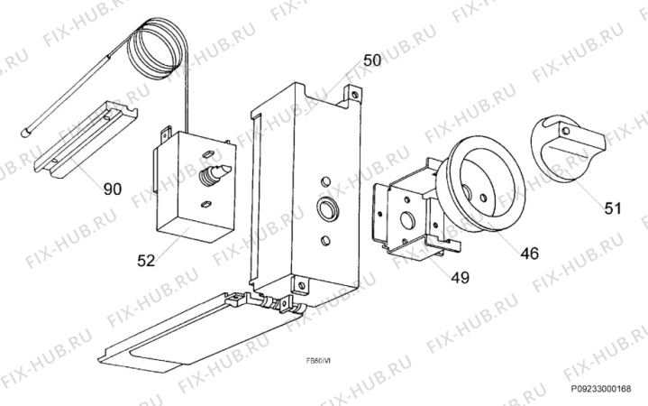 Взрыв-схема холодильника Privileg 261954 2 - Схема узла Electrical equipment 268