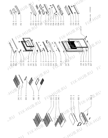 Схема №2 ART 312/BS/01 с изображением Полка для холодильной камеры Whirlpool 481941878728