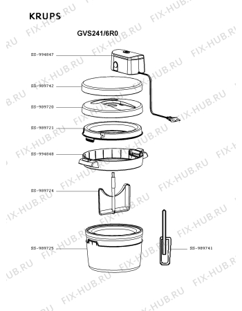 Схема №1 GVS241/6R0 с изображением Всякое для фризера Krups SS-994848