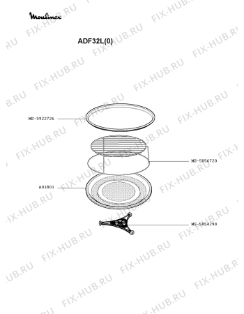 Схема №3 AFA92Q(0) с изображением Термостат для свч печи Moulinex MS-0663535