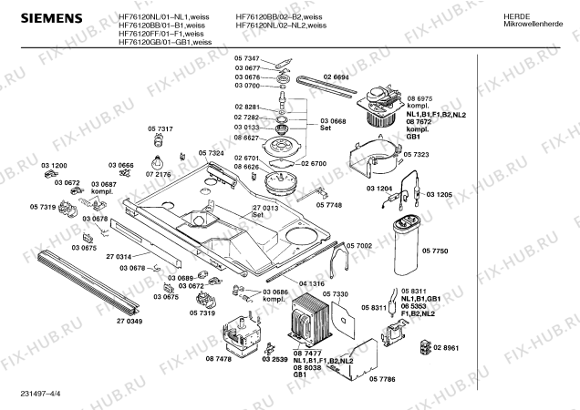 Схема №4 HF76120 с изображением Передняя панель для микроволновой печи Siemens 00092285