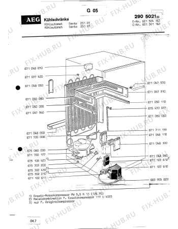 Взрыв-схема холодильника Aeg SANTO 251 DT - Схема узла Section2