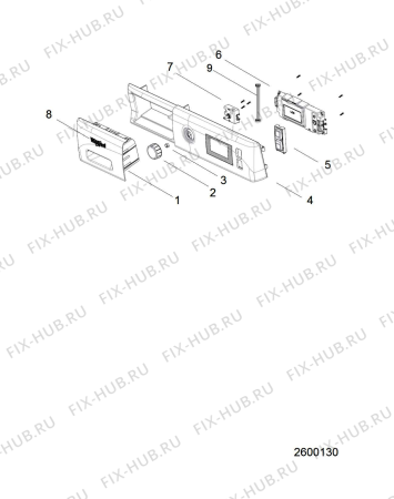 Схема №4 FTM229X2UK (F154396) с изображением Обшивка для стиралки Indesit C00538557