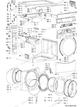 Схема №2 087 US/CR с изображением Ручка (крючок) люка для стиралки Whirlpool 481249818715