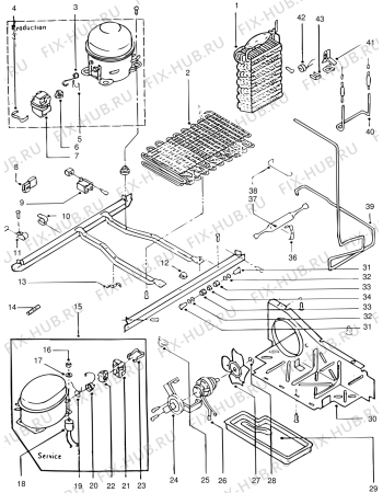 Схема №10 RA7 (F011003) с изображением Термопредохранитель для холодильника Indesit C00133441