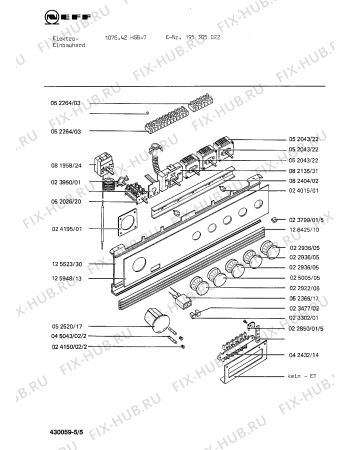 Взрыв-схема плиты (духовки) Neff 195305022 1076.42HSB-7 - Схема узла 05