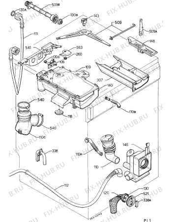 Взрыв-схема стиральной машины Privileg 027100 7 - Схема узла Hydraulic System 272