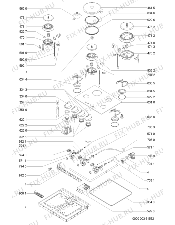 Схема №1 AKM 432/NB/01 с изображением Поверхность для духового шкафа Whirlpool 481245068251