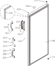 Схема №1 F6241W (147677, ZOS2466) с изображением Дверца для холодильника Gorenje 613216