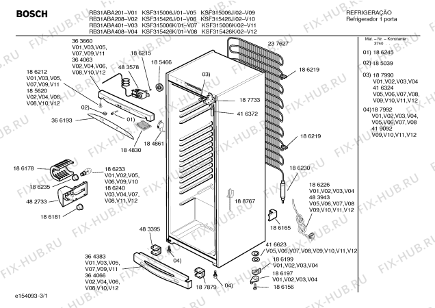 Схема №2 KSF315006K RB31 с изображением Контейнер для овощей для холодильника Bosch 00365604