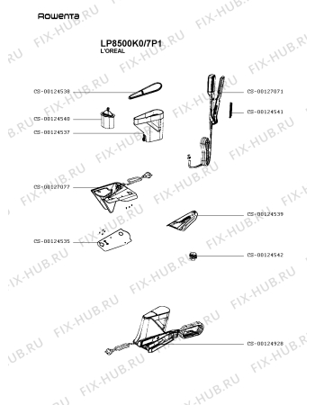 Схема №1 LP8500K0/7P0 с изображением Тэн для фена Rowenta CS-00127071