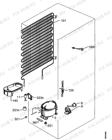 Взрыв-схема холодильника Kuppersbusch IKE257-4-2T - Схема узла Functional parts