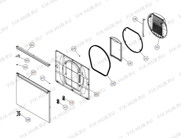 Схема №5 T712 US   -White #107712100 (900002557, TD25.3) с изображением Декоративная панель для стиральной машины Gorenje 349076