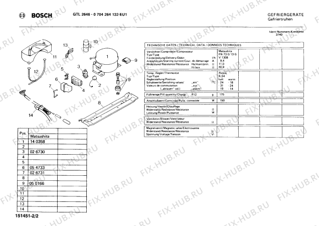 Взрыв-схема холодильника Bosch 0704264132 - Схема узла 02