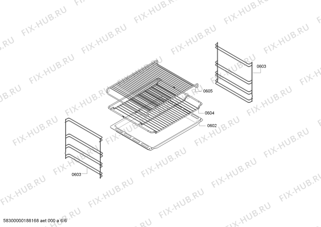 Взрыв-схема плиты (духовки) Bosch HBN231E0B Bosch - Схема узла 06