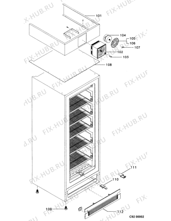 Взрыв-схема холодильника Electrolux MRF280/35 - Схема узла Housing 001