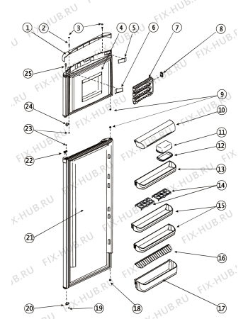 Схема №4 MTA1167 (F034378) с изображением Другое для холодильника Indesit C00853172