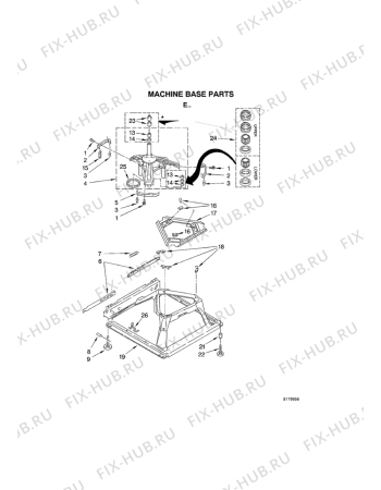 Схема №9 AWG849 3R LSQ 8533 JQ с изображением Контейнер для стиралки Whirlpool 481241818347