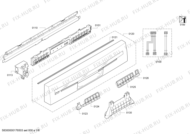 Схема №4 BM6481MG BM6481MG; A++ с изображением Силовой модуль запрограммированный для электропосудомоечной машины Bosch 00754632