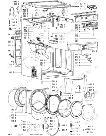 Схема №2 AWM 8900-D с изображением Декоративная панель для стиральной машины Whirlpool 481245216794