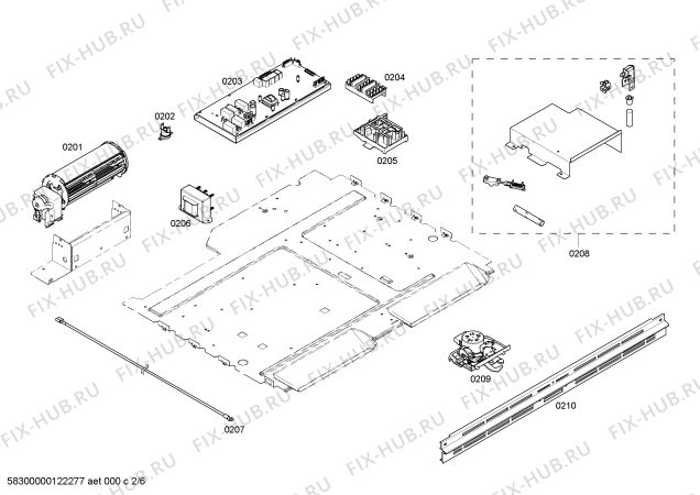 Схема №4 PO301 с изображением Панель для электропечи Bosch 00245274