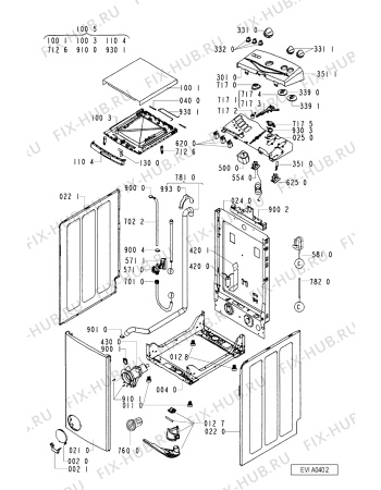 Схема №2 AWT 2259 E с изображением Декоративная панель для стиралки Whirlpool 481245213324