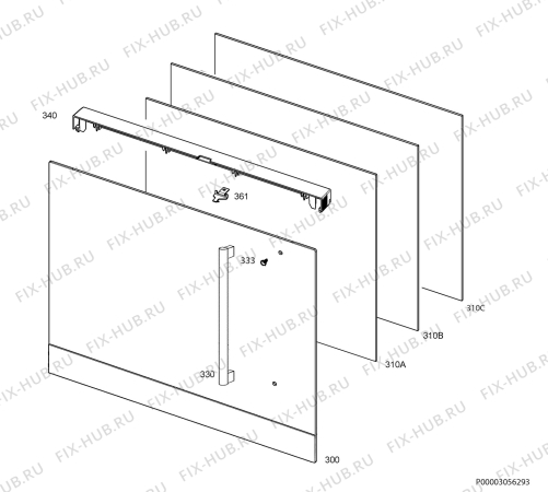 Взрыв-схема плиты (духовки) Electrolux EOZ5700AOX - Схема узла Door