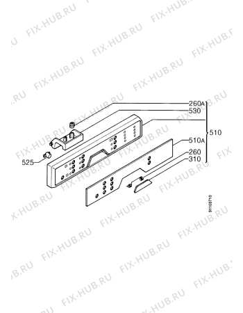 Взрыв-схема посудомоечной машины Aeg FAV6480I-M - Схема узла Command panel 037