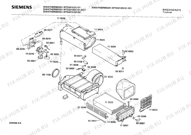 Схема №4 WT55010DC SIWATHERM PLUS 5501 с изображением Переключатель для электросушки Siemens 00057181