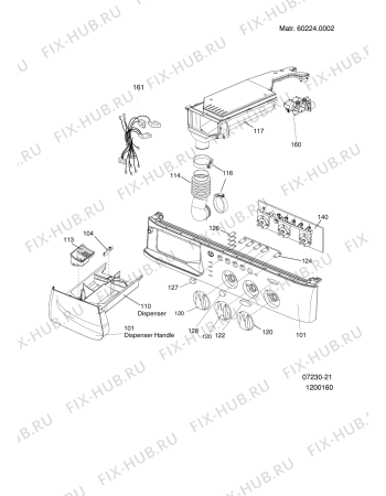 Схема №3 WIXXL126SEU (F039992) с изображением Обшивка для стиральной машины Indesit C00143663