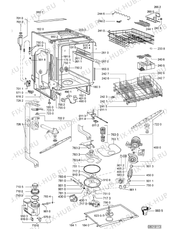 Схема №2 ADG 9290/1 с изображением Микромодуль для посудомоечной машины Whirlpool 480140100798