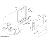 Схема №5 SMV69T10GB с изображением Передняя панель для посудомойки Bosch 00675520