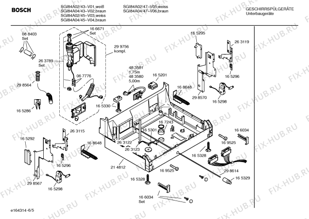 Схема №6 SGU84A15 Exclusiv с изображением Краткая инструкция для посудомойки Bosch 00587078