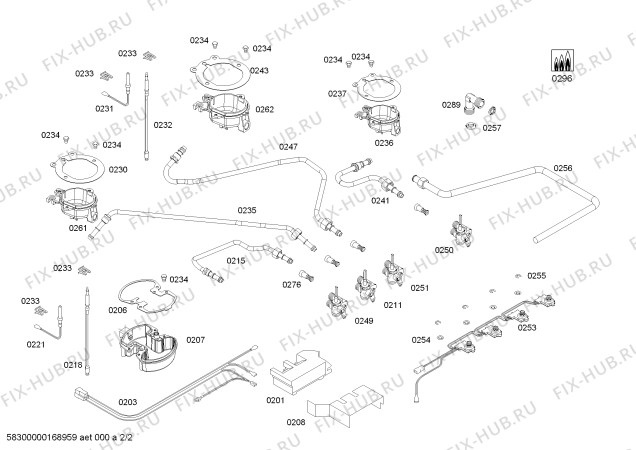 Схема №2 EC615HB80E ENC.EC615HB80E 3G+1W SE60F IH5 с изображением Варочная панель для плиты (духовки) Siemens 00683221