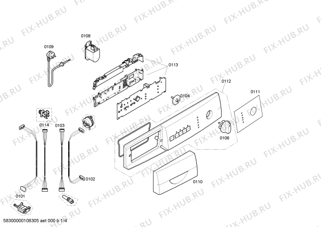 Схема №2 WFL2081GR Maxx sportline с изображением Ручка для стиральной машины Bosch 00495615