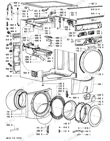 Схема №2 WAB 1211 SW с изображением Электролиния для стиралки Whirlpool 481010398919