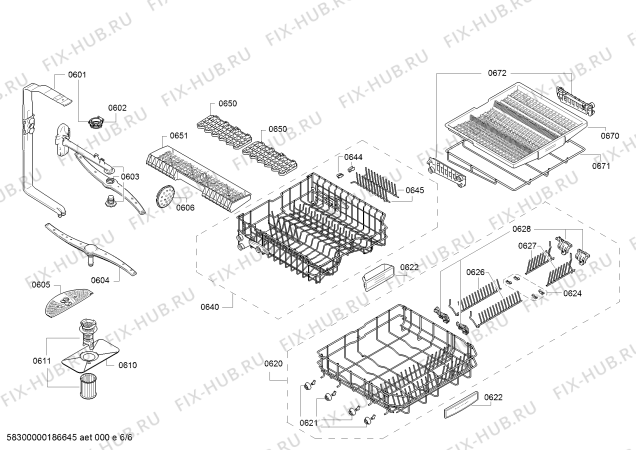 Схема №3 SMU58L42SK SilencePlus, Serie 6, Selected с изображением Панель управления для посудомоечной машины Bosch 11015235